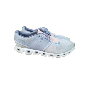 On Running Cloud 5 Push Athletic Running Tennis Sneaker Glacier White Women 11